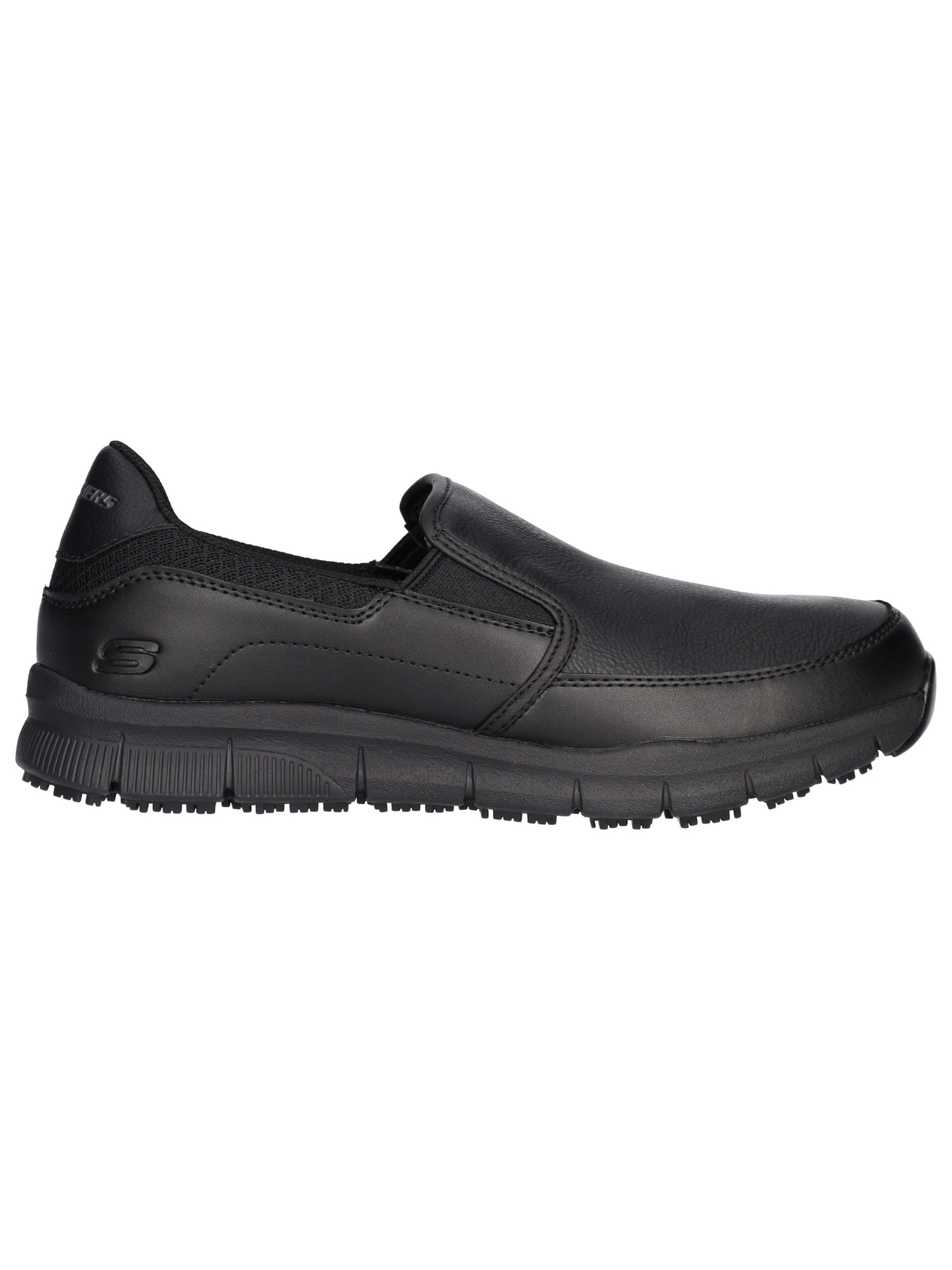 Scarpa slip on da lavoro Skechers da uomo nera | Liviana Calzature