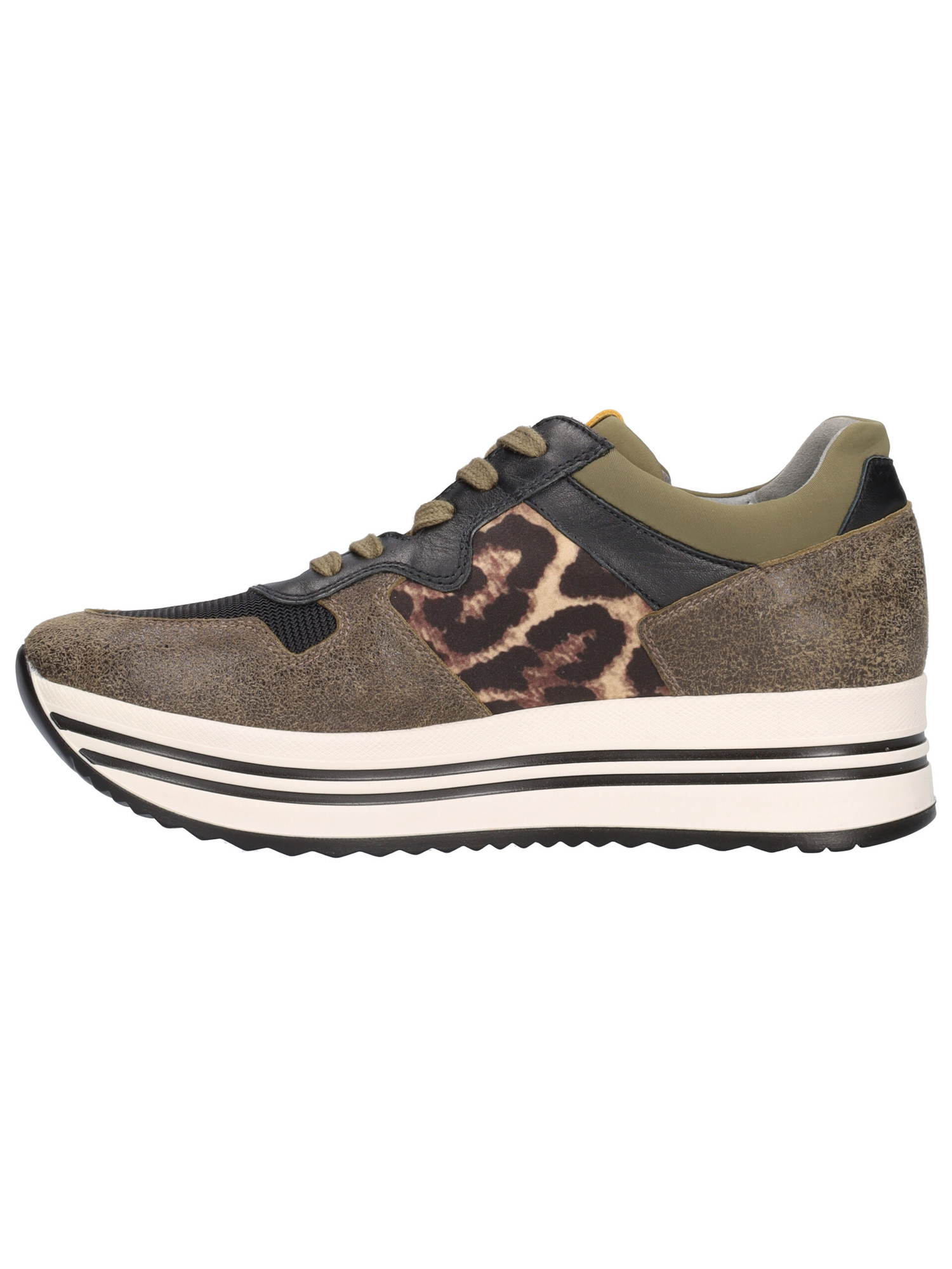 SCARPA DONNA PITAS Ada Sneakers In Tela Verde Militare Stringhe Zeppa In  Spago EUR 38,00 - PicClick IT