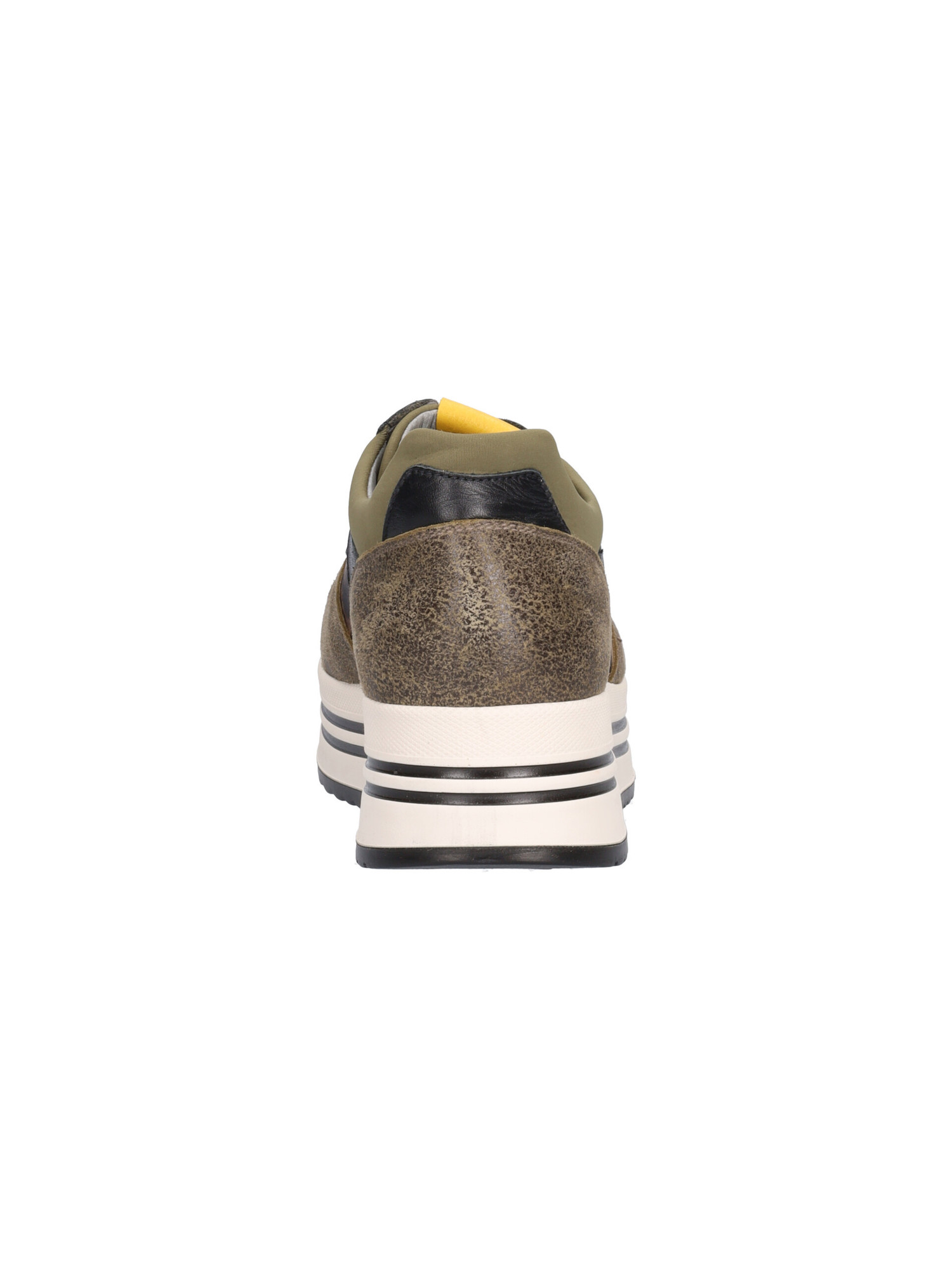 Sneaker platform Nero Giardini da donna verde militare | Liviana Calzature