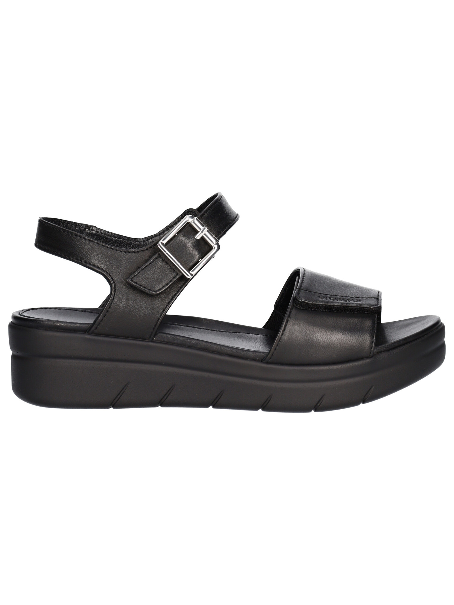 Sandalo con zeppa bassa Stonefly da donna nero | Liviana Calzature