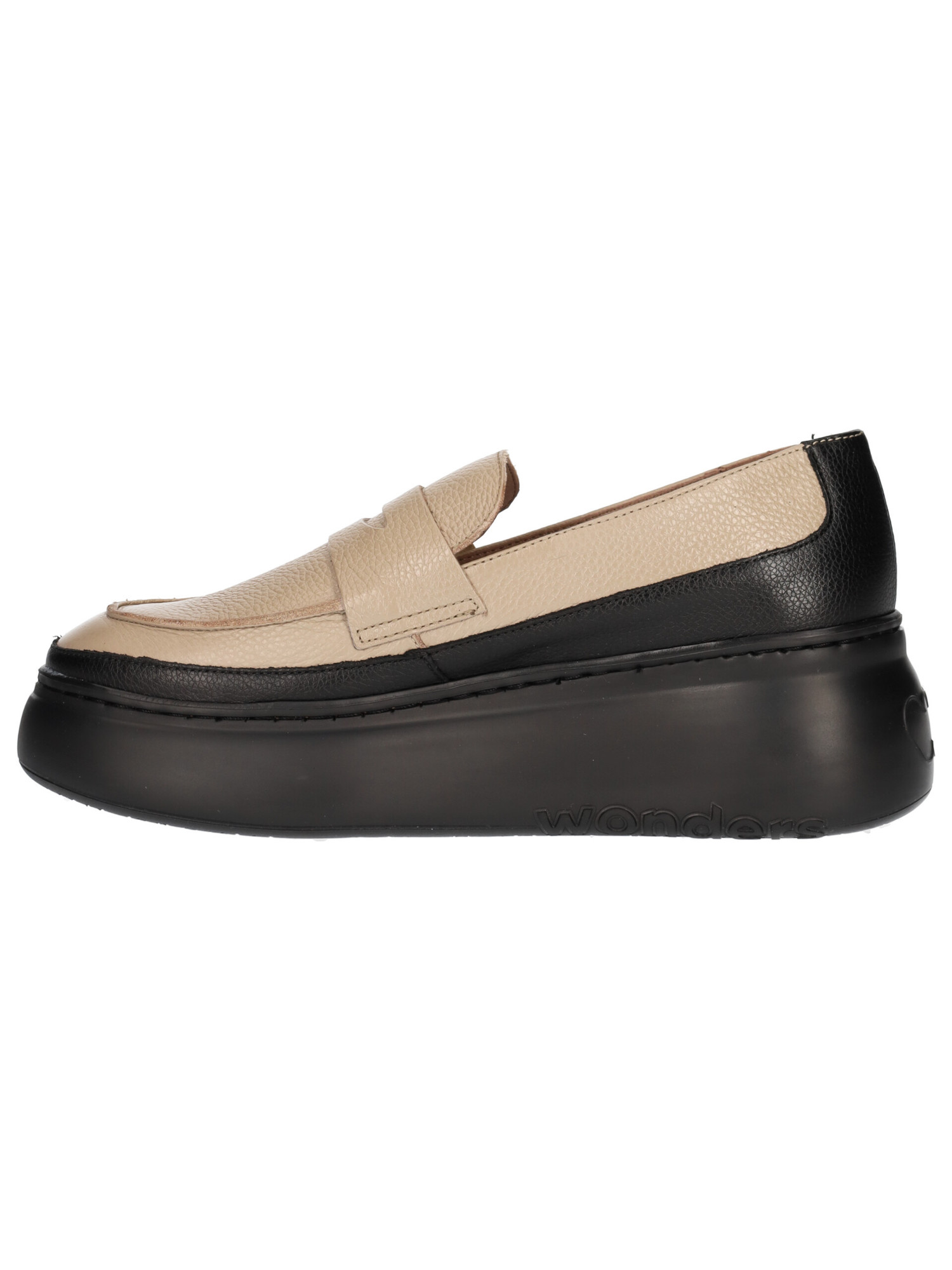 Wonders Ballerina Pelle Donna Modello A8661 - Scarpa Piatta Con Taglio Rotondo, Doppia Cucitura E Maniglia Posteriore - Made In Spain, Colore Sabbia, 5 UK