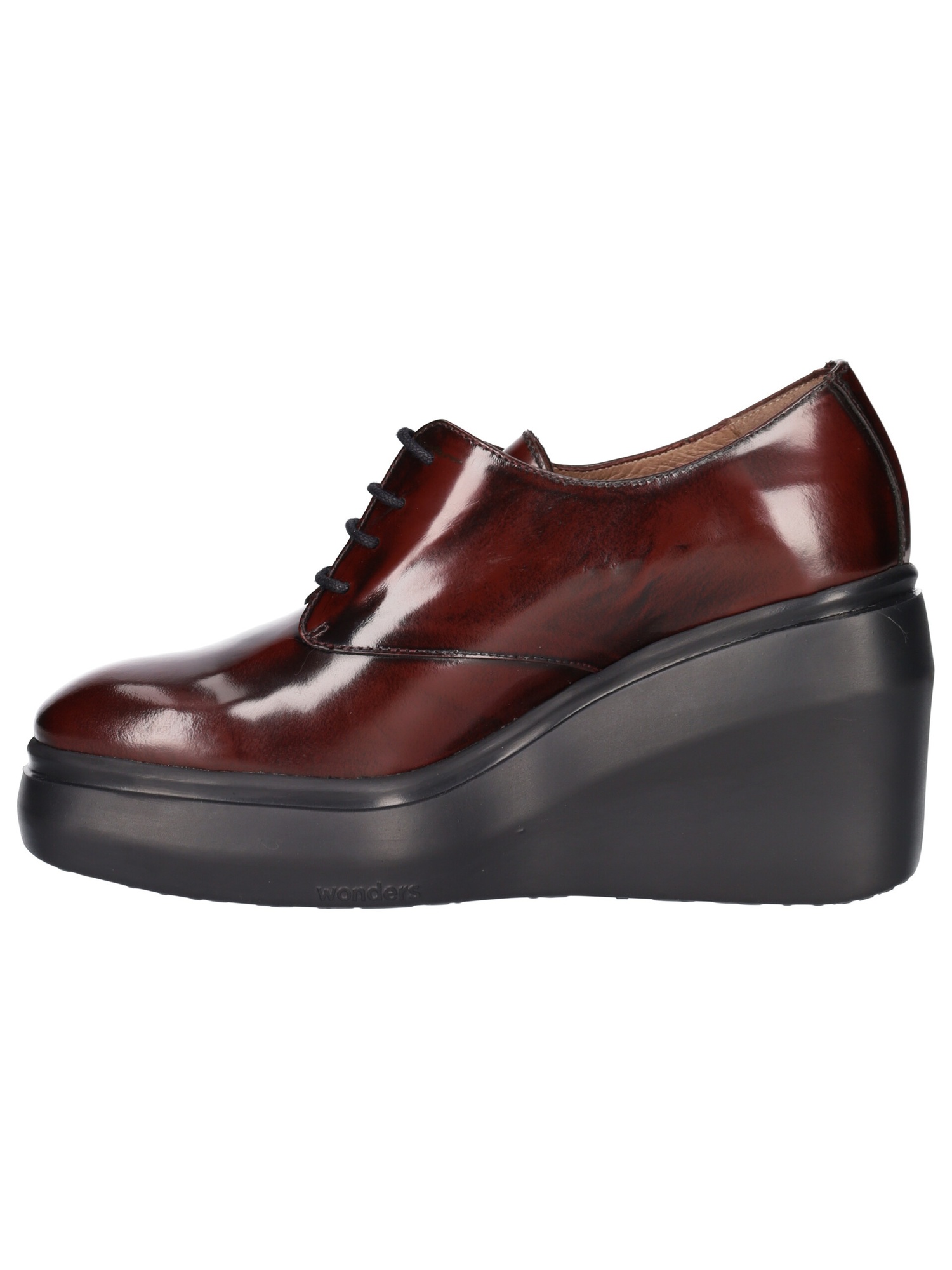 scarpa-stringata-con-zeppa-wonders-da-donna-bordeaux