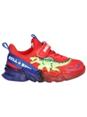 sneaker bull boys dinosauro lights da bambino rossa