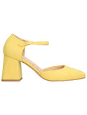 scarpa con tacco liviana da donna gialla