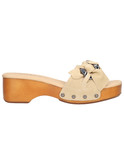 zoccolo tacco largo carmela da donna beige