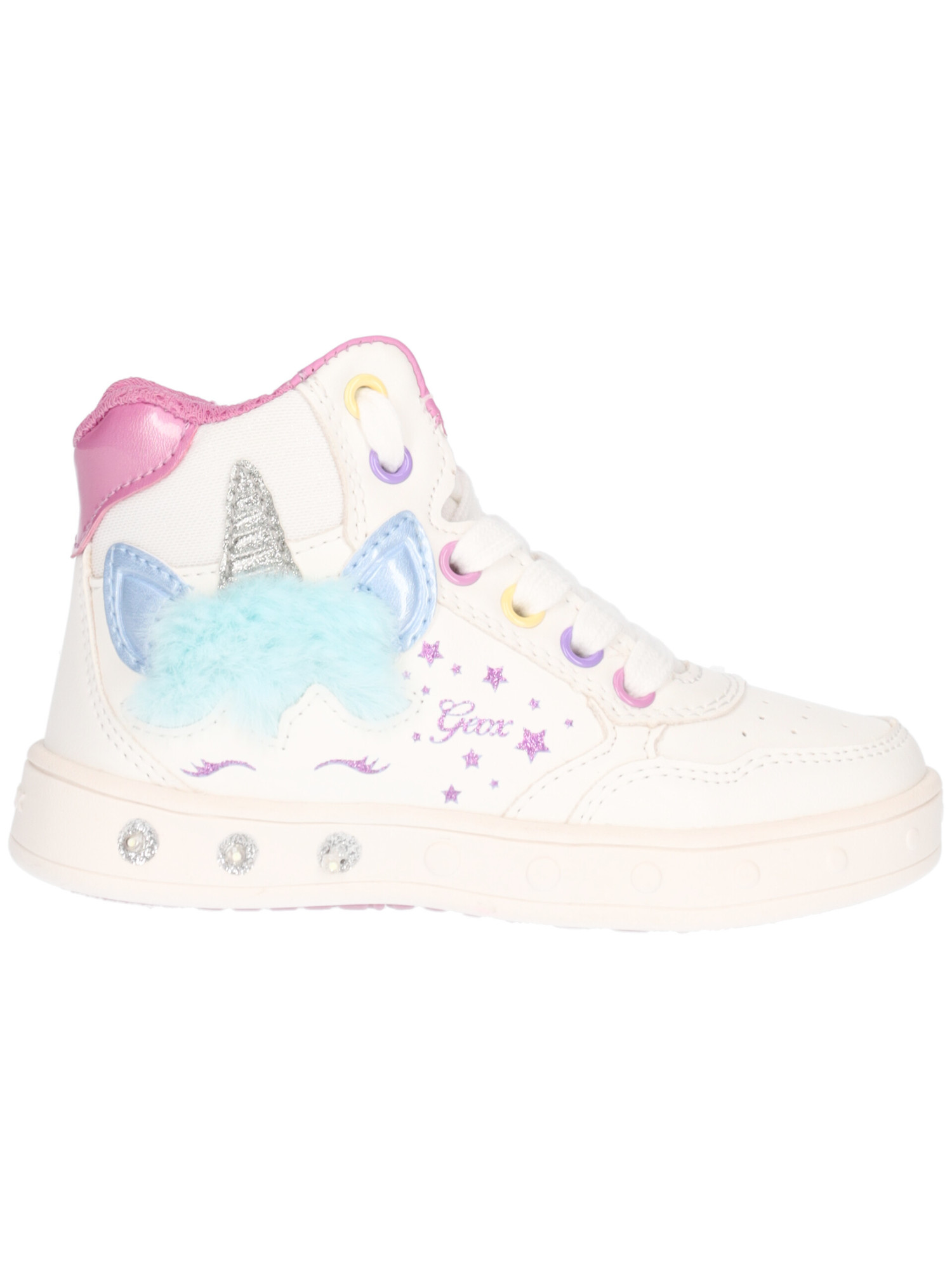Sneaker Geox Unicorno da bambina bianca