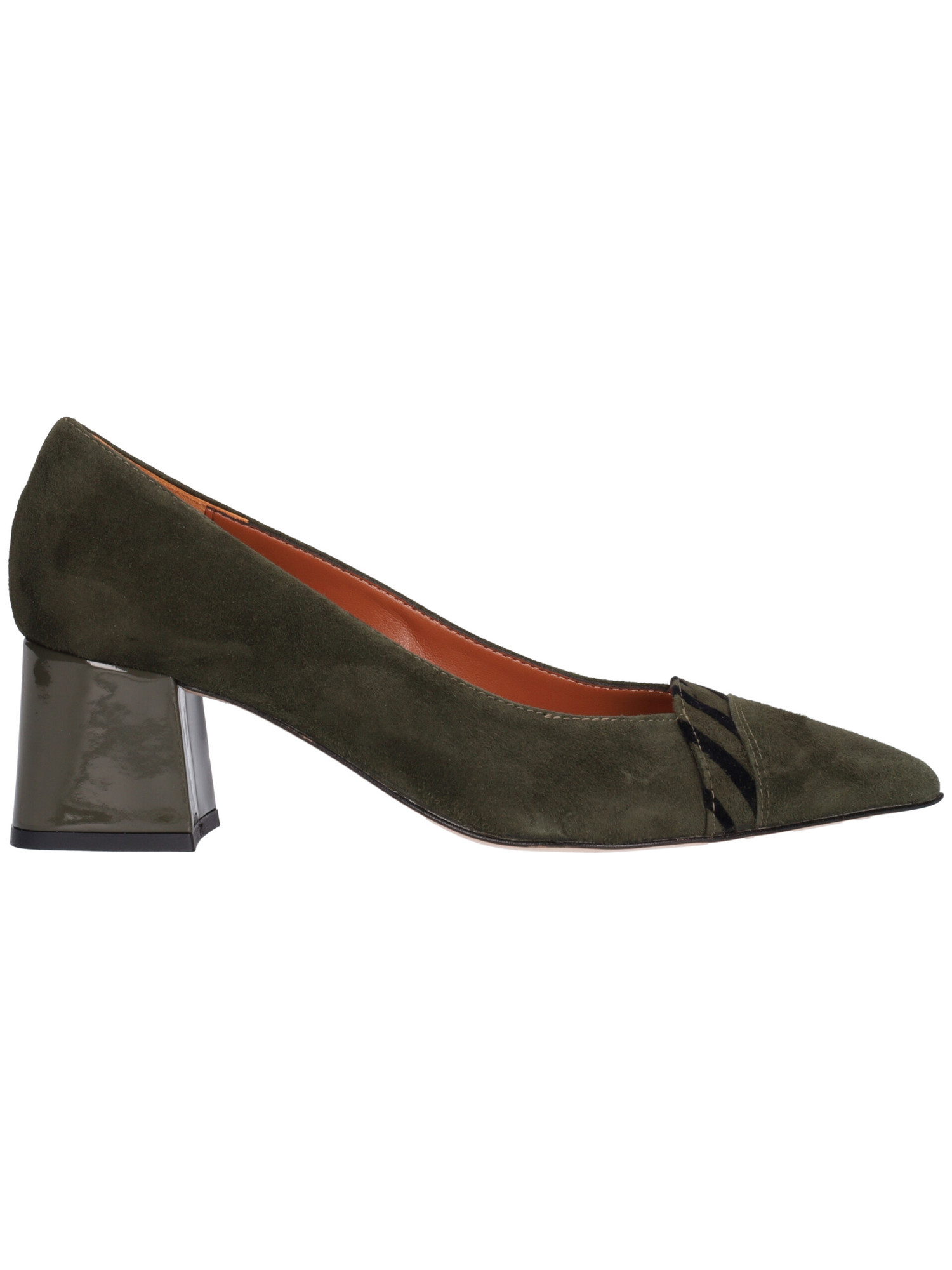 Decollete tacco largo Linea Uno da donna verde Liviana Calzature