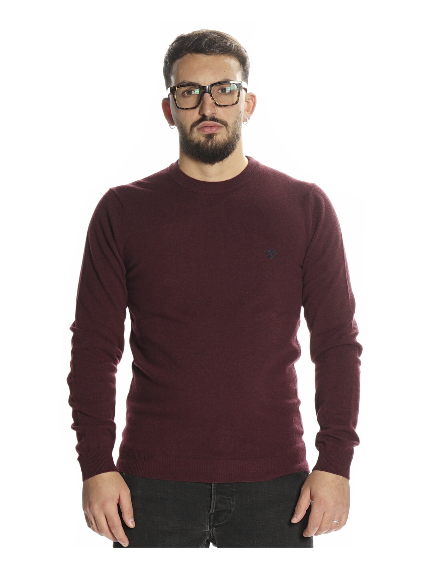 maglione-girocollo-timberland-da-uomo-bordeaux-e7b830