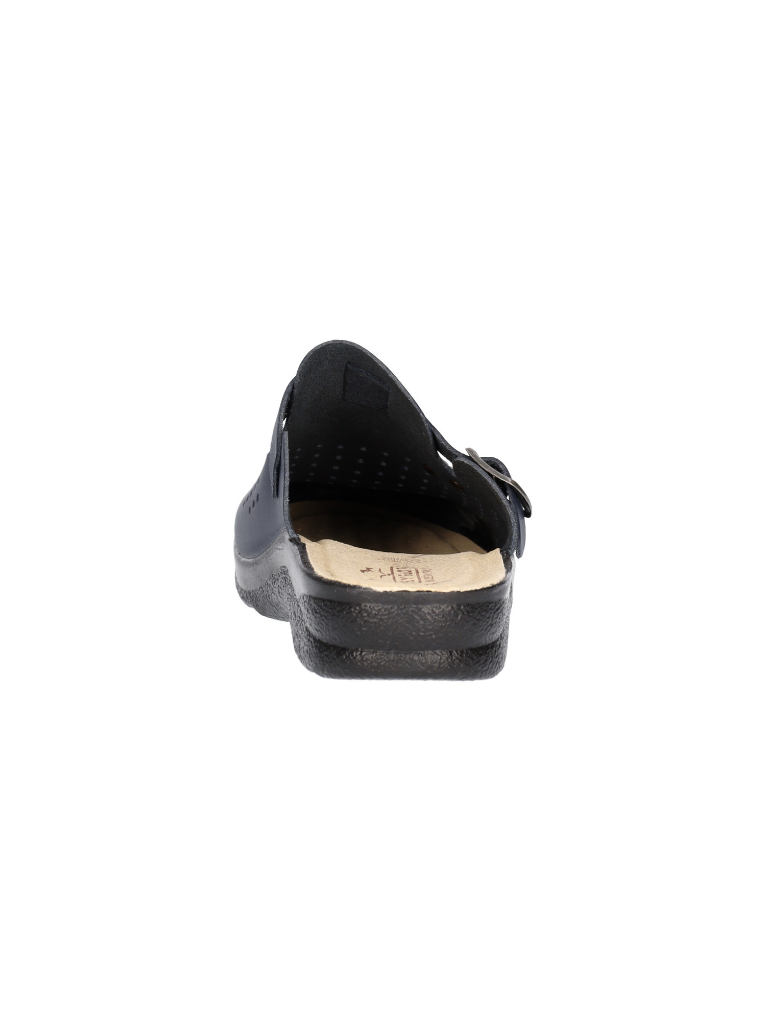 Fly Flot Ciabatta Herren-Slipper, Blau, Aus Echtem Leder – Bequeme Freizeitschuhe Mit Gummisohle, Größe 42