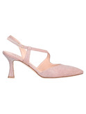 scarpa elegante con tacco fino melluso da donna rosa glitter