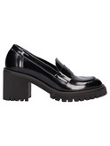 mocassino con tacco largo liviana da donna nero