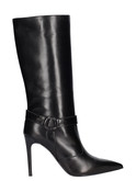 stivale con tacco fino nero giardini da donna nero