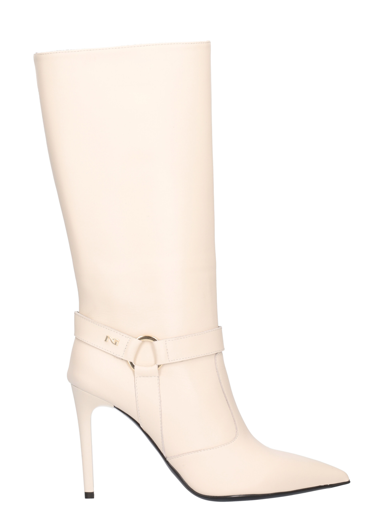 stivale-con-tacco-fino-nero-giardini-da-donna-avorio