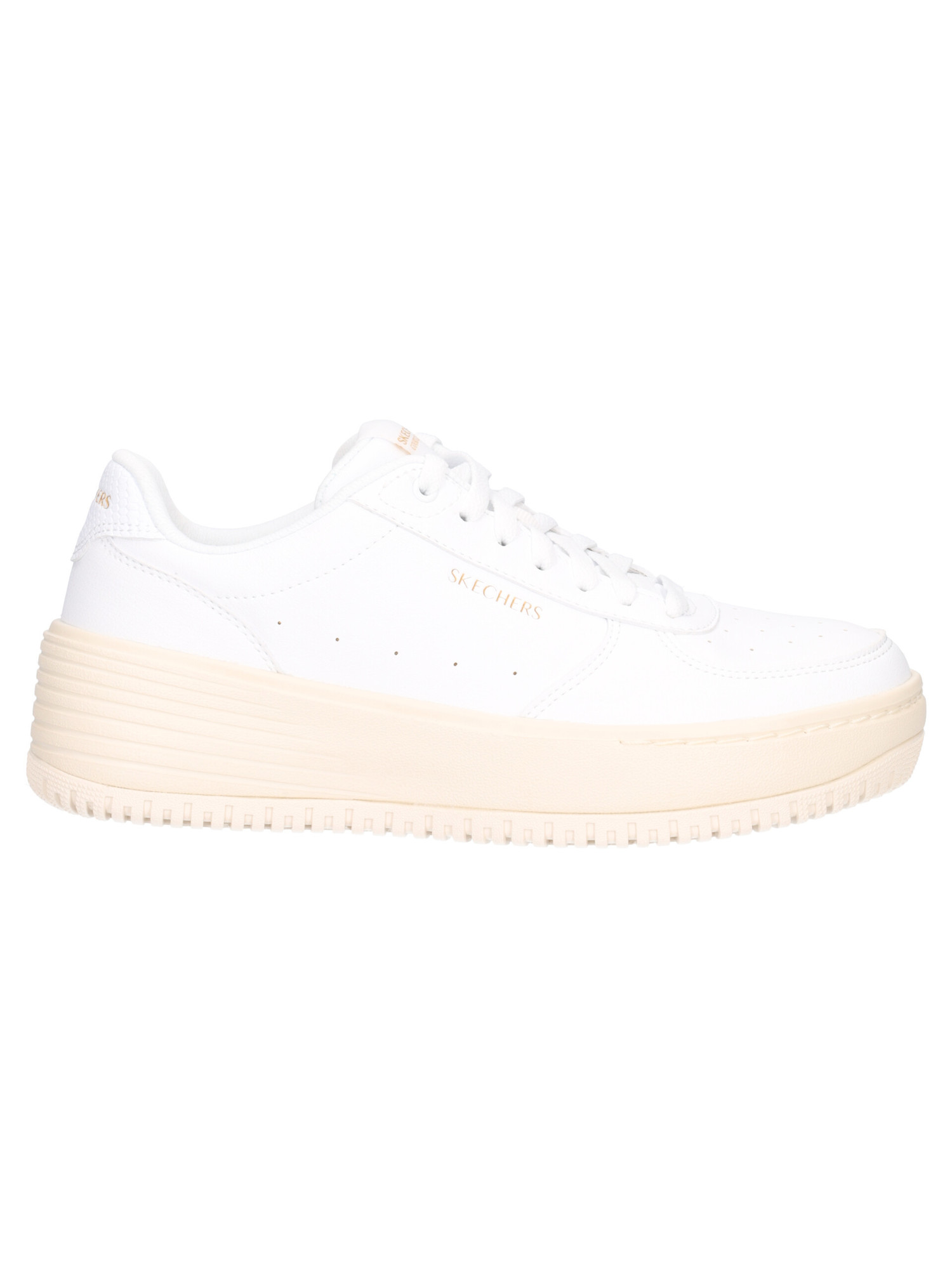 sneaker-platform-skechers-court-da-donna-bianca
