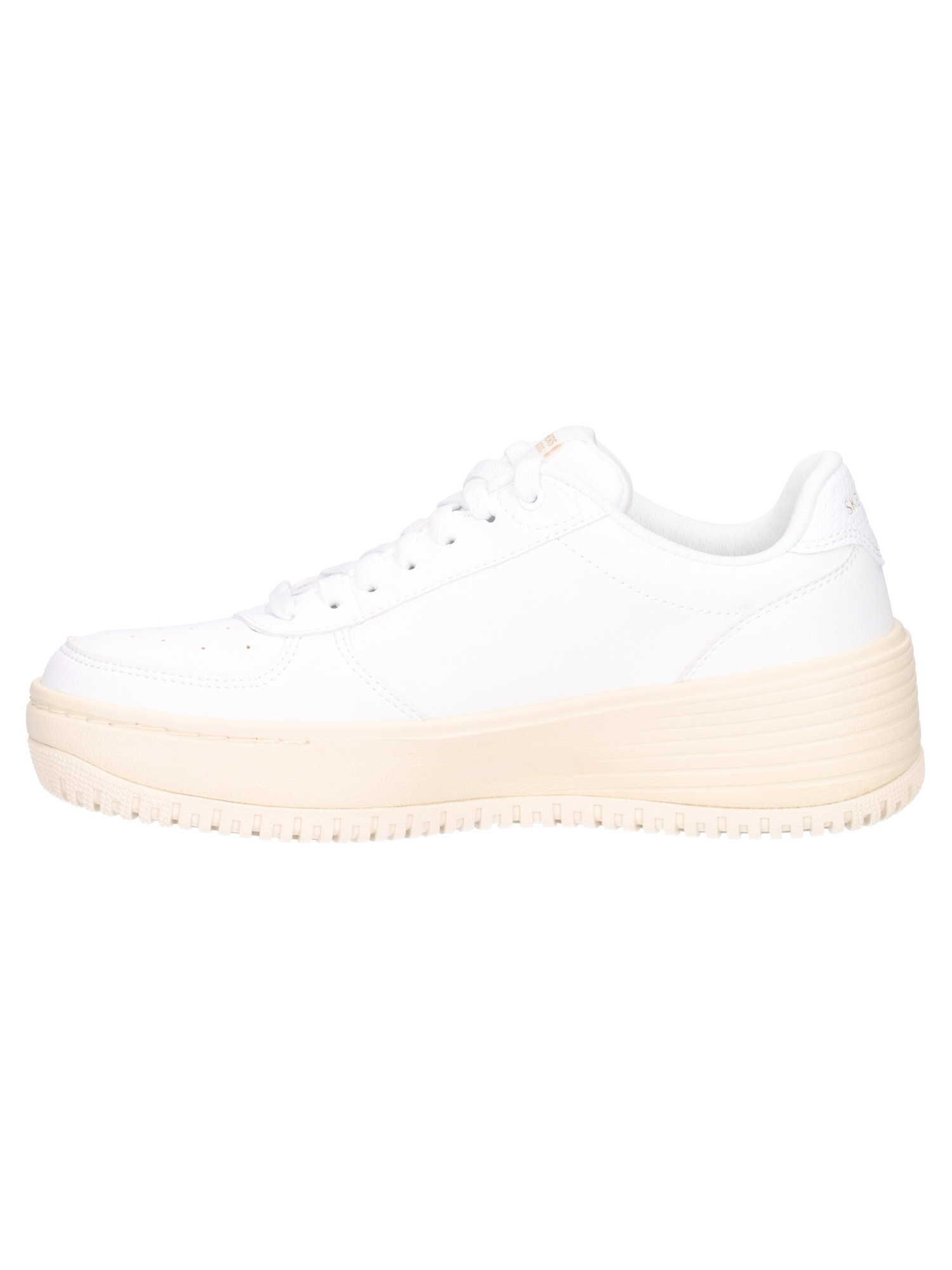 sneaker-platform-skechers-court-da-donna-bianca