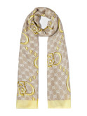 foulard liu jo da donna giallo e beige