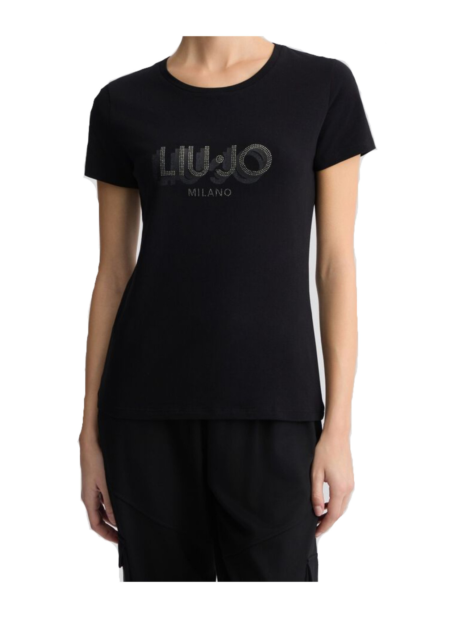 t-shirt-a-maniche-corte-liu-jo-da-donna-nera-efe22b