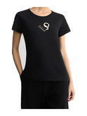 t-shirt a maniche corte liu jo da donna nera