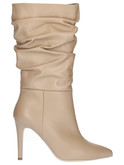 stivale tacco fino nero giardini da donna beige