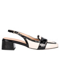 scarpa con tacco basso liviana da donna avorio