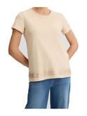 t-shirt a maniche corte liu jo da donna beige