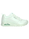 sneaker skechers uno da donna verde metal