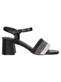 sandalo con tacco largo kharisma da donna nero