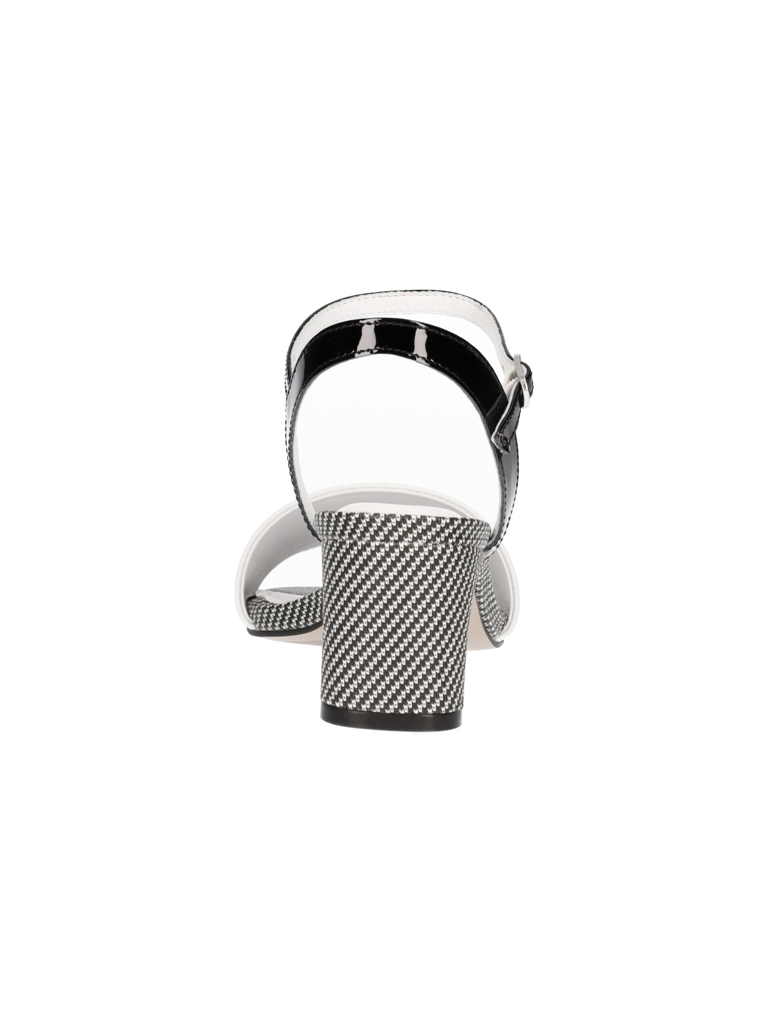 sandalo-con-tacco-largo-capelli-rossi-da-donna-bianco-e-nero