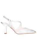 scarpa con tacco fino melluso da donna argento metal