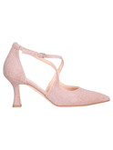 scarpa elegante con tacco fino melluso da donna cipria glitter