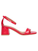 sandalo con tacco basso l'amour by albano da donna rosso