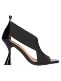 sandalo con tacco fino ferre da donna nero