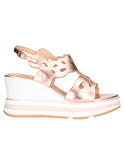 sandalo con zeppa keys da donna rosa metal
