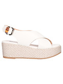 sandalo con zeppa keys da donna bianco