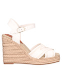sandalo con zeppa tommy hilfiger da donna bianco