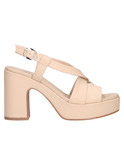 sandalo con tacco largo nero giardini da donna beige