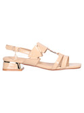 sandalo con tacco basso laura biagiotti da donna beige