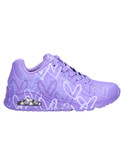 sneaker skechers uno love da donna viola
