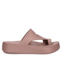 ciabatta infrapollice platform crocs getaway da donna marrone