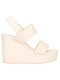 sandalo con zeppa calvin klein da donna beige