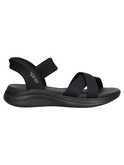 sandalo skechers slip-ins vegan da donna nero