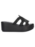 sandalo con zeppa valleverde da donna nero