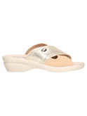 ciabatta con zeppa bassa valleverde da donna beige