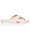 ciabatta con zeppa valleverde da donna beige