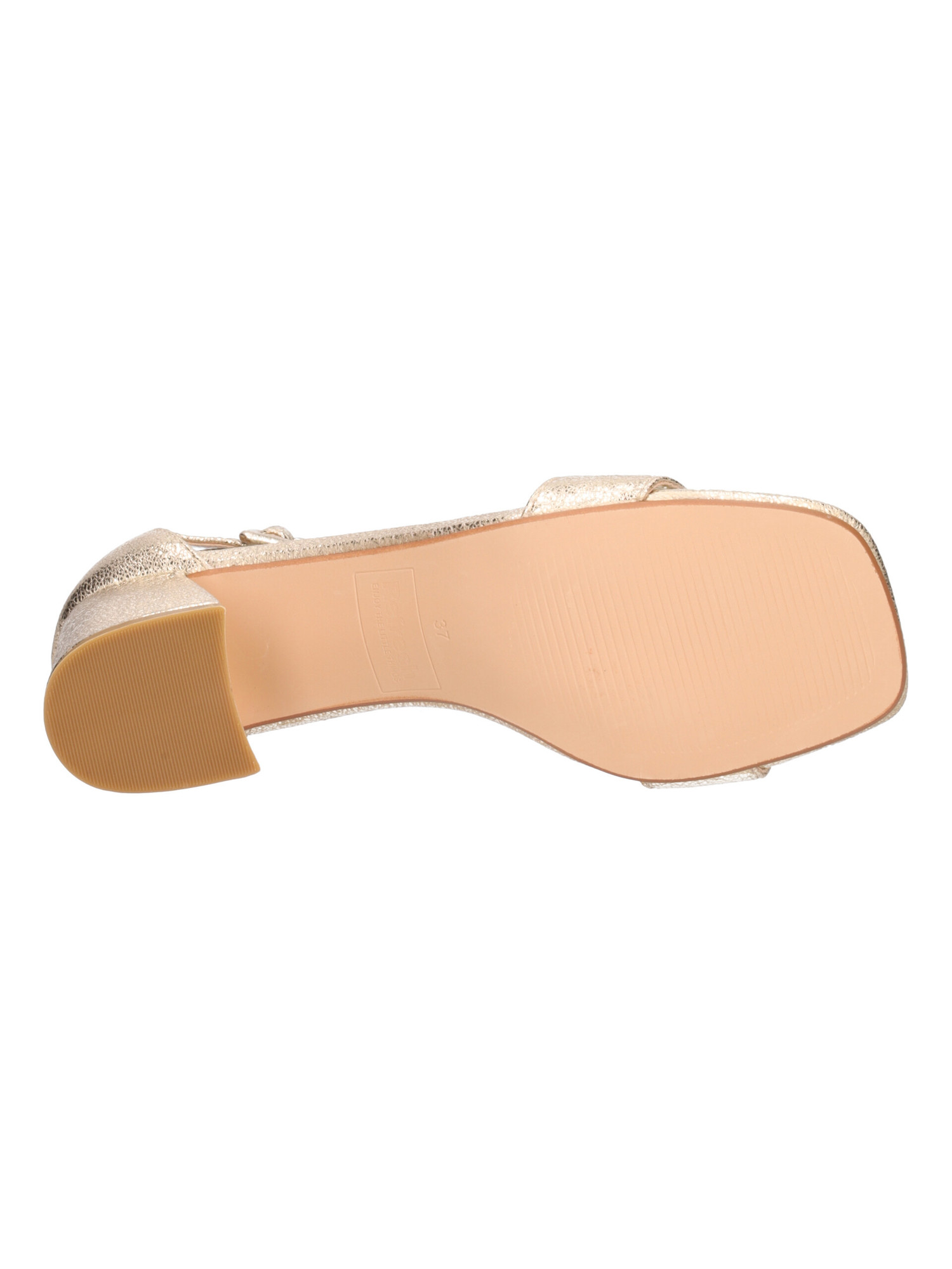 sandalo-con-tacco-largo-refresh-vegan-da-donna-laminato-oro