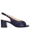 sandalo con tacco largo melluso da donna blu