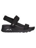 sandalo con zeppa skechers uno vegan da donna nero