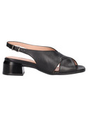 sandalo con tacco basso confort da donna nero