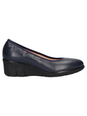 mocassino con zeppa confort da donna blu