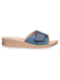 ciabatta con zeppa bassa inblu da donna blu